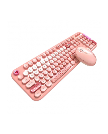 Zestaw klawiatura + mysz Mofii Lovely 2.4G Różowy (68068) nr 1