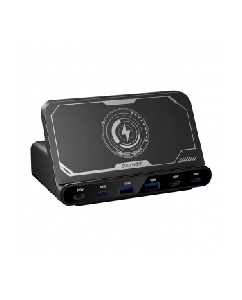 Blitzwolf Ładowarka sieciowa BW-S27 160W 2xUSB-A 4xUSB-C 15W bezprzewodowa czarna nr 2