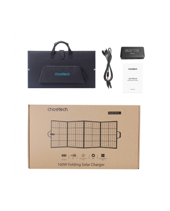 Choetech ładowarka solarna składana 160W czarna (SC010) nr 2