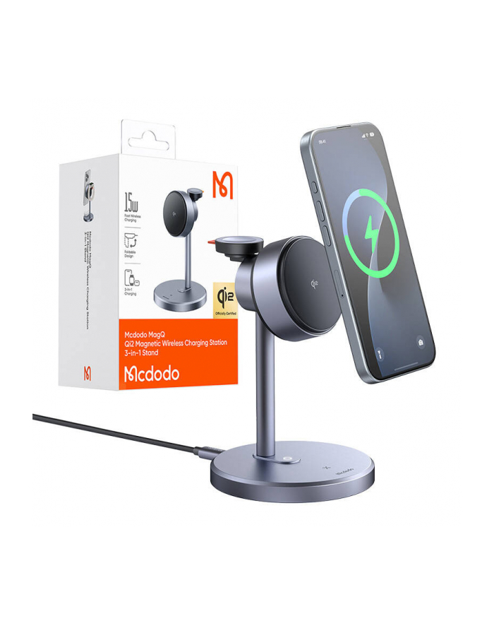 Mcdodo Ch 2462 3W1 15W Qi2 Sieciowa 33W Szary główny