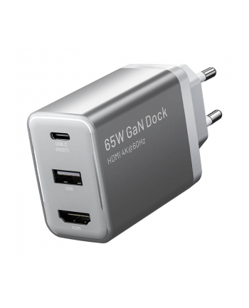 Vention Ładowarka Sieciowa Usb-c Usb Hdmi 4K60Hz Zasilacz Pd Kostka GaN 65W nr 2