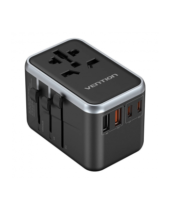 Vention Ładowarka Sieciowa Adapter Podróżny Różne Wtyczki Usb-c Usb GaN 65W nr 2