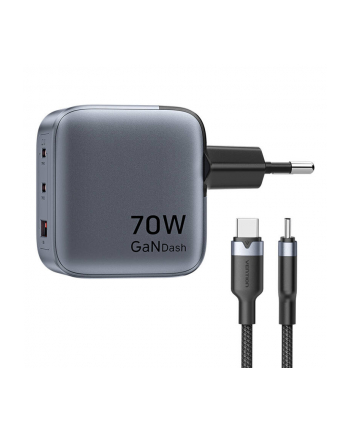 Gan Vention Usb C A 70W Kabel 1M Szara nr 1