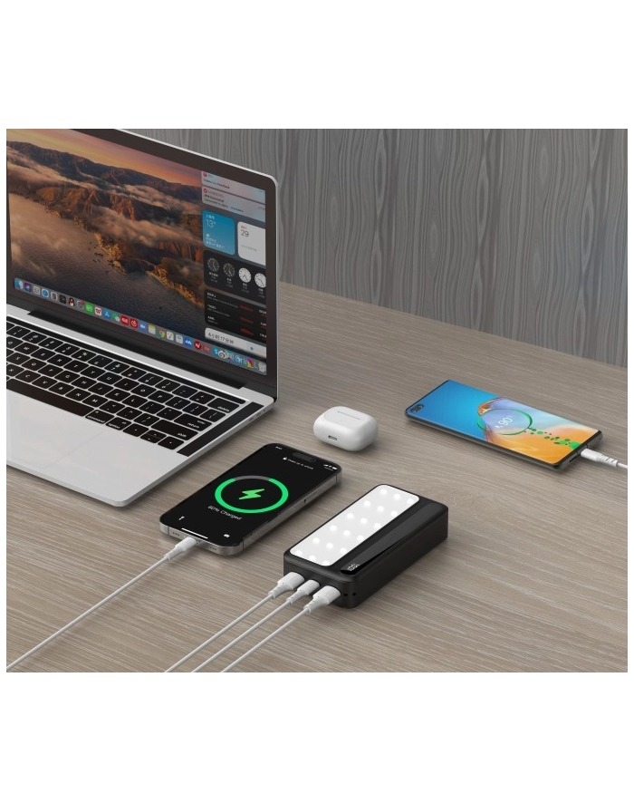 rebeltec Powerbank P20 LCDPD LAMP 20 000mAh, zintegrowana lampa LED z funkcją latarki główny