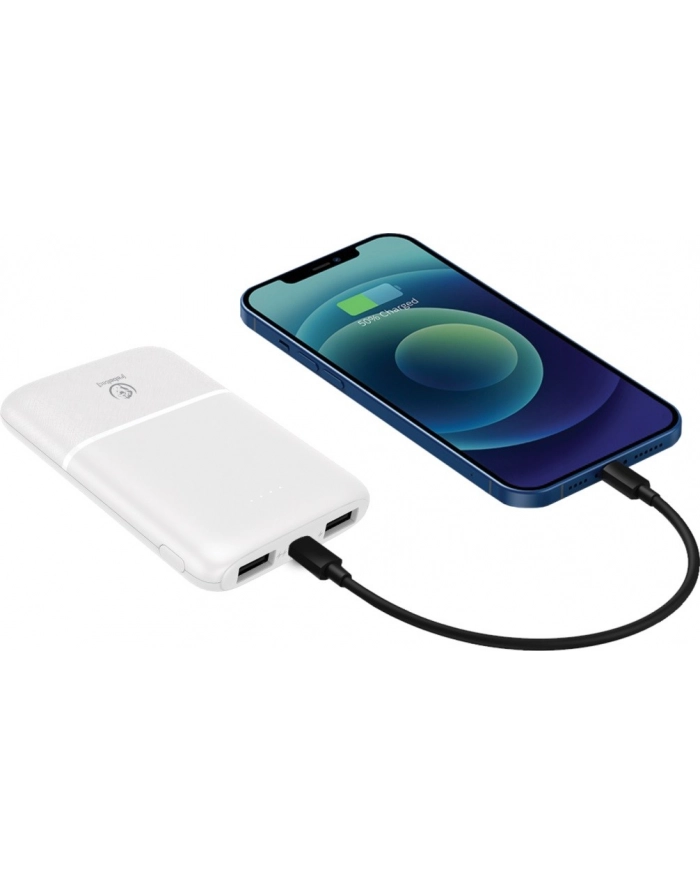 rebeltec Powerbank P5 (5 000mAh 10W), moc wyjściowa 10W zapewnia szybkie i stabilne ładowanie kompatybilnych urządzeń, jednoczesne ładowanie 3 urządzeń główny