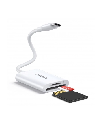 Czytnik kart UGREEN SD / microSD na USB 3.0 / USB Typ-C CM265 (biały) (35506)