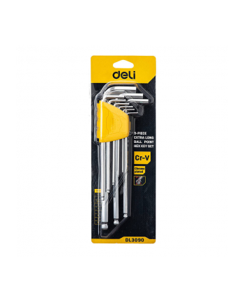 Deli Tools Zestaw Kluczy Imbusowych Edl3090, 1.5-10Mm (Srebrny) 27110