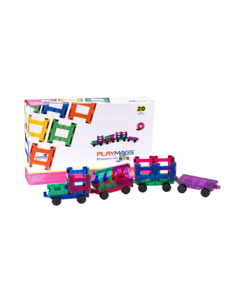 Playmags Klocki Magnetyczne 3D Pociąg 155 Zestaw 20El. nr 1