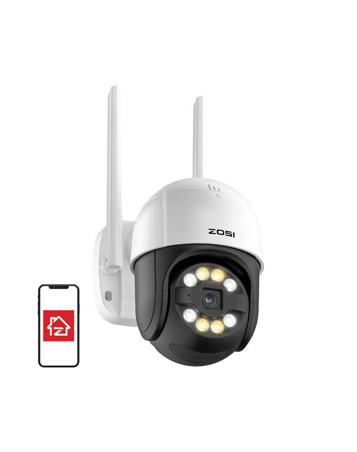 ZOSI C289 WiFi 3MP Pan Tilt IP66 + karta microSD 32GB główny