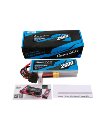 Gens Ace Gtech 2500Mah 22.2V 80C 6S1P Lipo Z Konektorem Xt60 Plug (65566)
