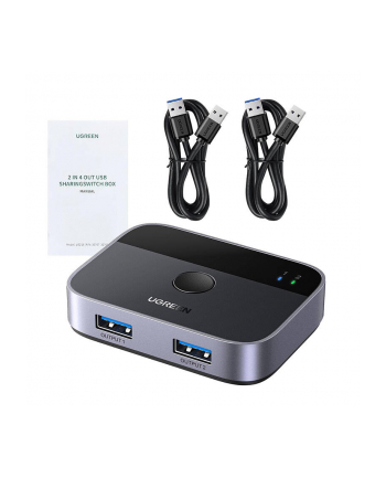 Przełącznik / Switch USB 3.0 (2x2) Ugreen CM757, 5 Gbps + 2x kabel USB 1.5m nr 1