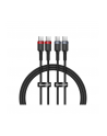 Kabel przewód USB Typ-C do Typ-C 100cm Baseus Cafule Quick Charge 3.0, 100W, 5A, PD 2.0 z obsługą szybkiego ładowania - czarno-szaro-czerwony 2 szt ( - nr 1