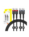 Kabel przewód USB Typ-C do Typ-C 100cm Baseus Cafule Quick Charge 3.0, 100W, 5A, PD 2.0 z obsługą szybkiego ładowania - czarno-szaro-czerwony 2 szt ( - nr 3