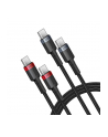 Kabel przewód USB Typ-C do Typ-C 100cm Baseus Cafule Quick Charge 3.0, 100W, 5A, PD 2.0 z obsługą szybkiego ładowania - czarno-szaro-czerwony 2 szt ( - nr 4