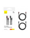 Kabel przewód USB Typ-C do Typ-C 100cm Baseus Cafule Quick Charge 3.0, 100W, 5A, PD 2.0 z obsługą szybkiego ładowania - czarno-szaro-czerwony 2 szt ( - nr 9