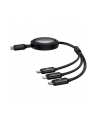 Kabel przewód Baseus Free2Draw CB000084 zwijany USB-C - Lightning / USB-C / micro USB 100W 1.1m - czarny - nr 2