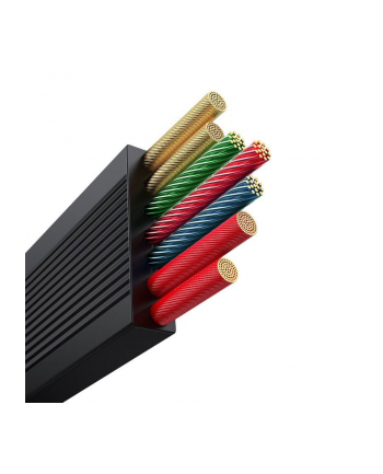 Kabel przewód Baseus Free2Draw CB000084 zwijany USB-C - Lightning / USB-C / micro USB 100W 1.1m - czarny nr 1