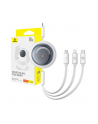 Kabel przewód Baseus Free2Draw CB000084 zwijany USB-C - Lightning / USB-C / micro USB 100W 1.1m - biały - nr 9