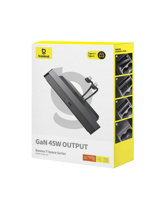 Baseus Hub T-Space USB-C do Lightning dla Tesla Czarny (B0005130011101) główny