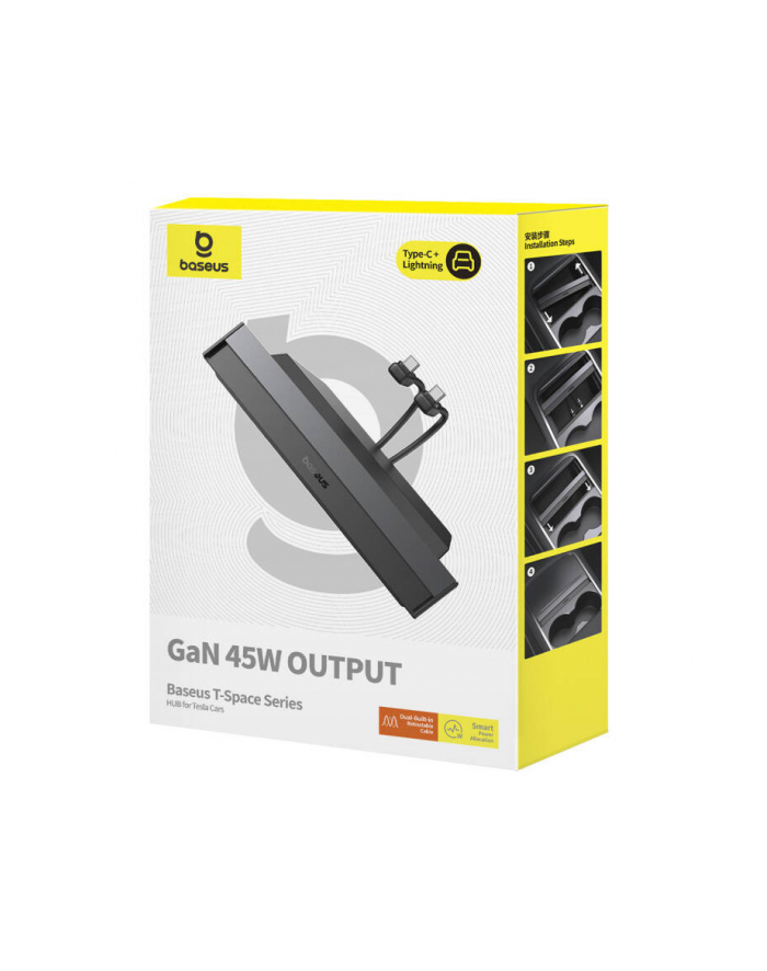 Baseus Hub T-Space USB-C do USB-C Czarny (B0005130011102) główny