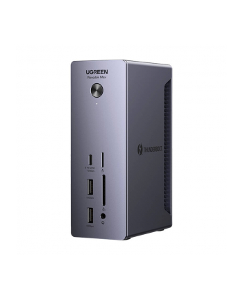 Ugreen Stacja Dokująca U710, 2X Thunderbolt 4, Displayport 8K 30Hz, 4X Usb, Usb-C, Rj45, Sd/Tf, Aux, Pd 90W (Szara) (66650)