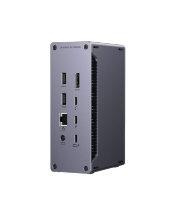 Ugreen Stacja Dokująca U710, 2X Thunderbolt 4, Displayport 8K 30Hz, 4X Usb, Usb-C, Rj45, Sd/Tf, Aux, Pd 90W (Szara) (66650)