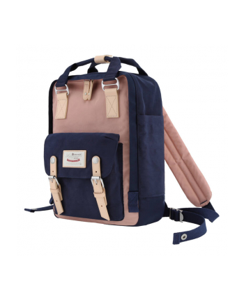 Himawari 188L 14 Laptop Plecak Navy Niebieski And Różowny