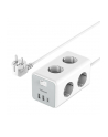 Tessan TS-306-C 3 gniazda 2x USB-A USB-C Biały (TS306C) - nr 1