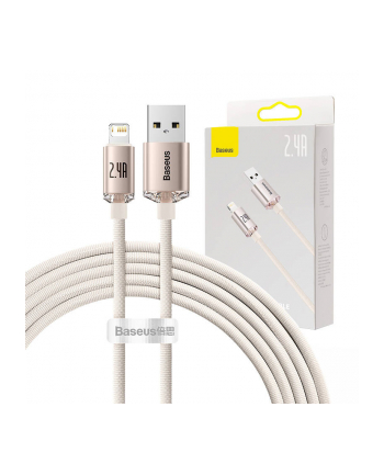 Baseus Baseus Crystal Shine Series Kabel Usb - Lightning Różowy (Cajy001204) nr 1