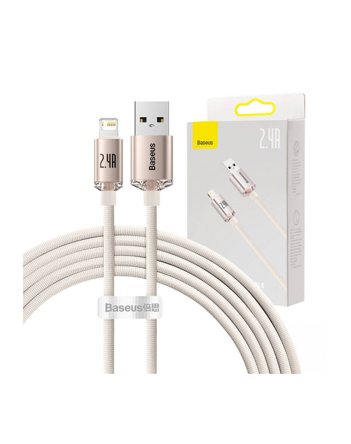 Baseus Baseus Crystal Shine Series Kabel Usb - Lightning Różowy (Cajy001204) główny