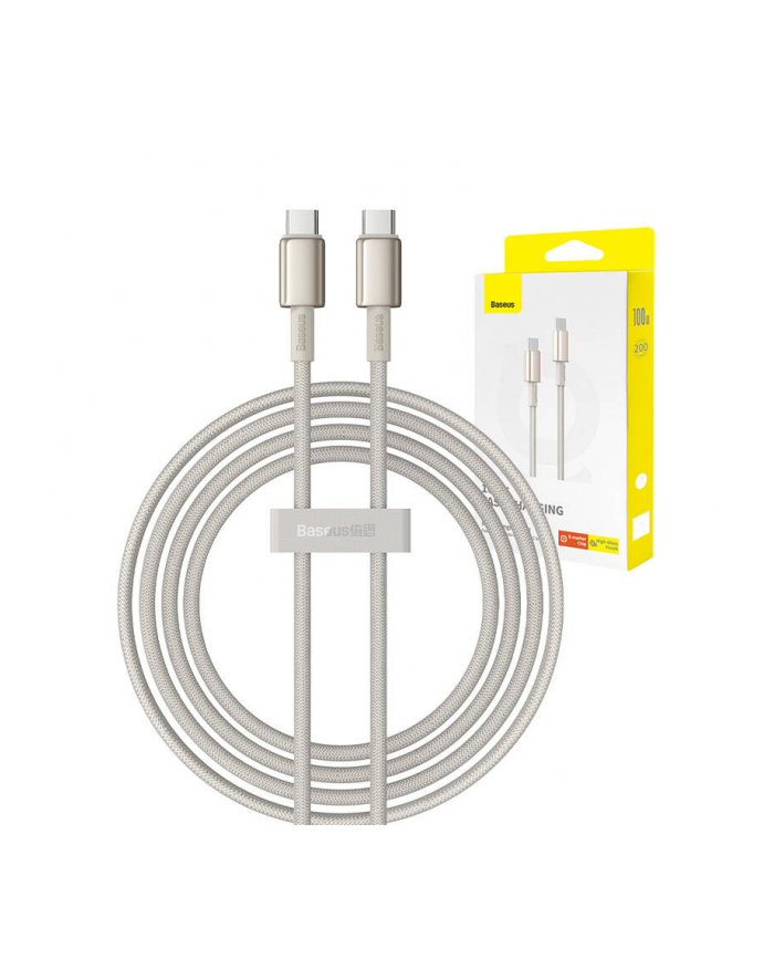 Baseus Kabel 100W 5A 2M Usb C Tungsten Glod Złoty główny