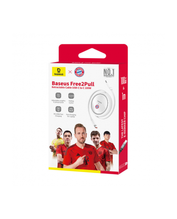 Baseus Kabel ładowania Usb-c do Usb-c 100W (biały) Edycja Bayern nr 1