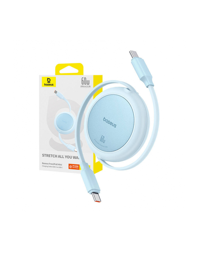 Baseus Kabel Usb C Typ Szybkie Ładowanie Przewód Zwijany 60W Qc Pd 1M główny