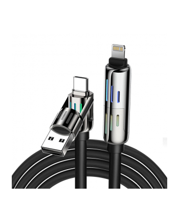 Blitzwolf Kabel 4w1 USB-C/USB-A do USB-C/Lightning BW-HDC6 1.2m 240W RGB nr 1