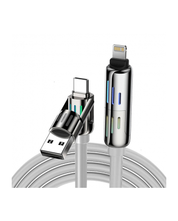 Blitzwolf BW-HDC6 Kabel 4w1 Usb-c/usb-a do USB-C/lightning 1.2m 240W Rgb