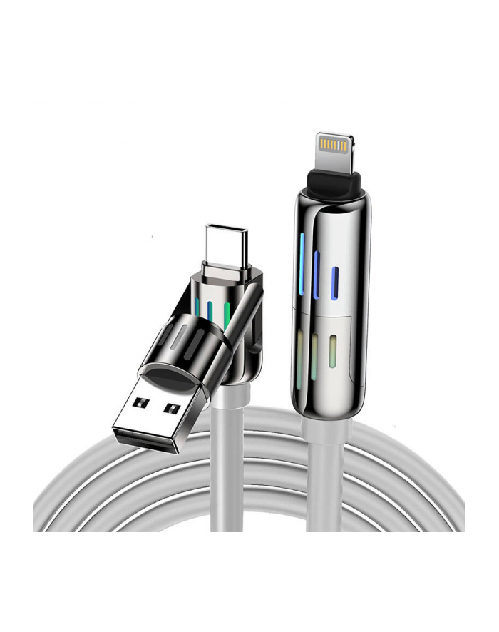 Blitzwolf BW-HDC6 Kabel 4w1 Usb-c/usb-a do USB-C/lightning 1.2m 240W Rgb główny