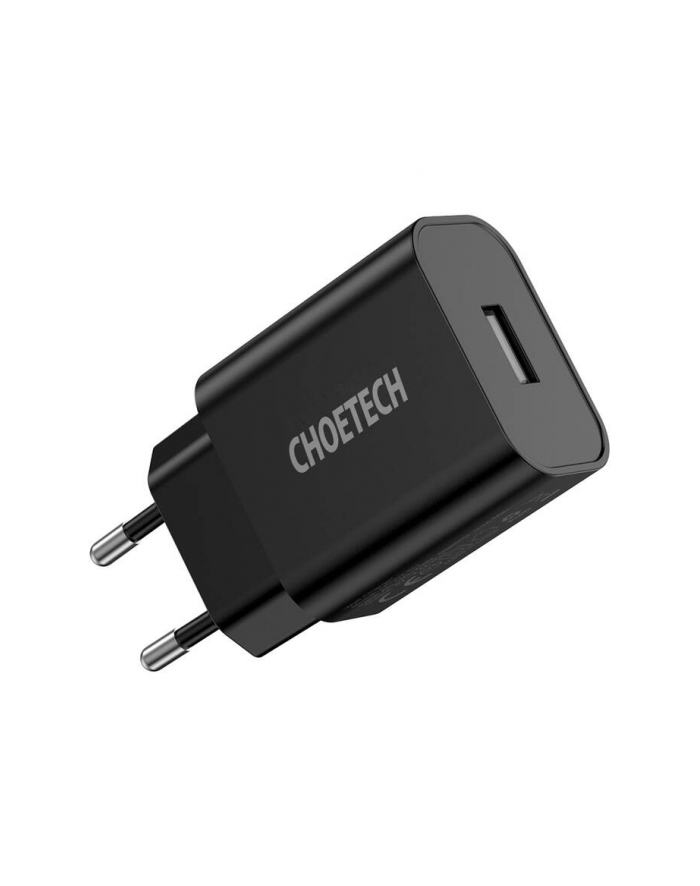 Choetech Ładowarka Sieciowa Zasilacz Usb Typ A Kostka Qc 12W Czarna główny