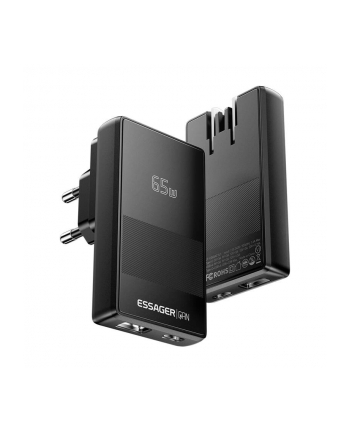 Essager ECT65W-QCB01-Z GaN 65W A+C Czarny nr 1