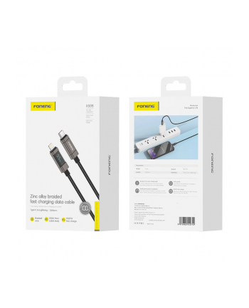 Foneng Kabel Usb-C Do Lightning Xs05 Pd27W, 1,2M Czarny (70097) nr 1