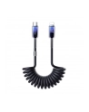 Joyroom Kabel Spiralny S A43 Crystal Clear Series 30W Usb C Lightning 1 5M Czarny - nr 1