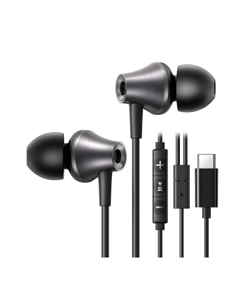 Słuchawki przewodowe dokanałowe Ugreen EP105, USB-C, 1.2m (czarne)