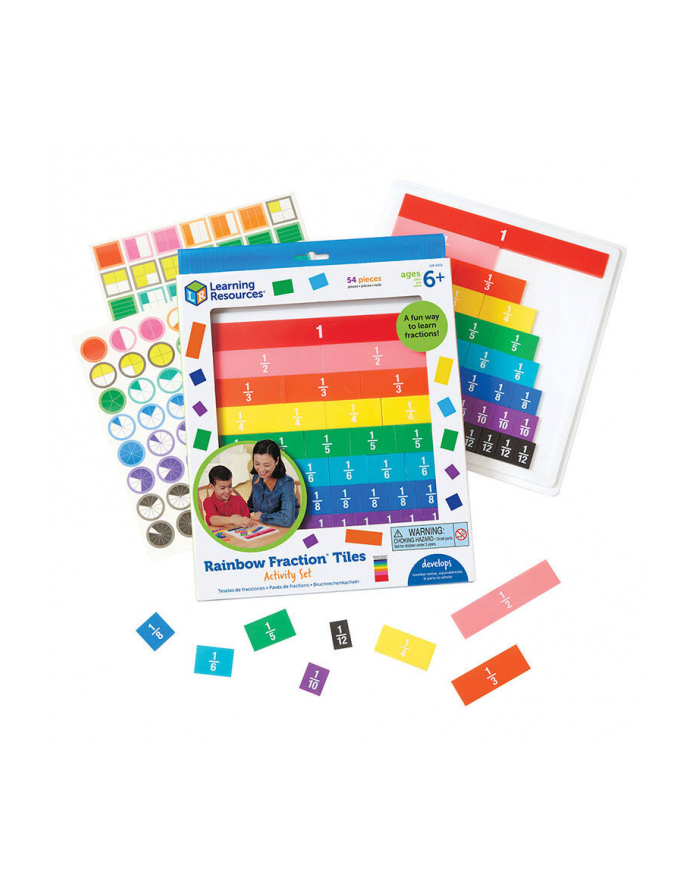 Kafelki do matematyki Ułamki Learning Resources LER 0615 tęcza główny