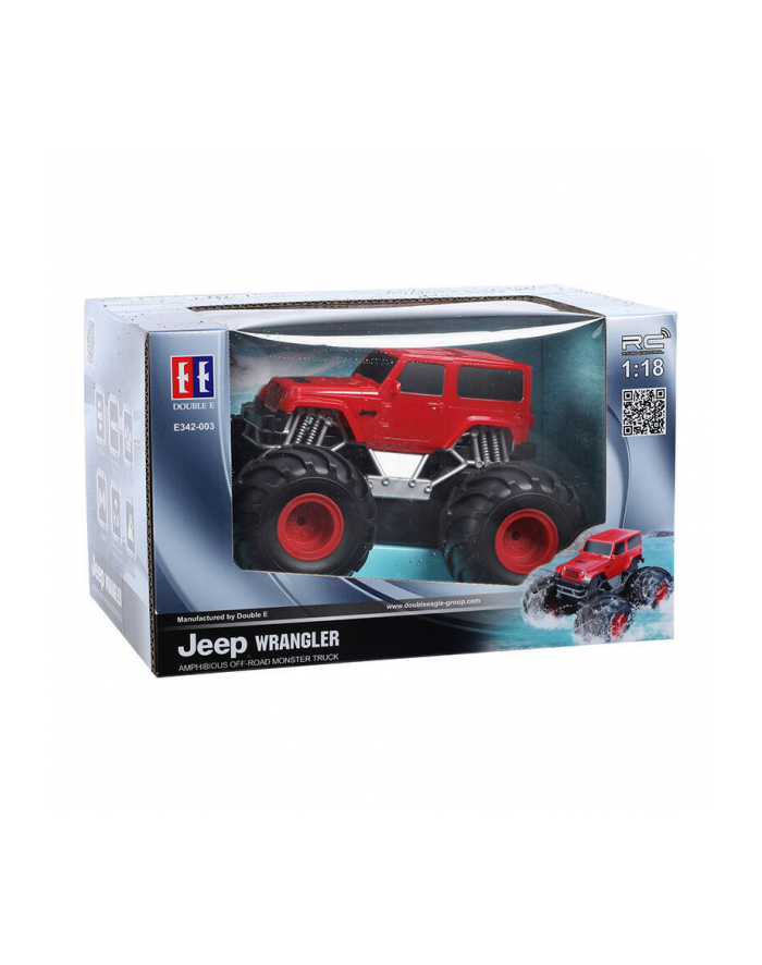 Double Eagle Samochód Zdalnie Sterowany Rc Na Pilota Czerwony  Jeep  Amfibia  E342-003 główny