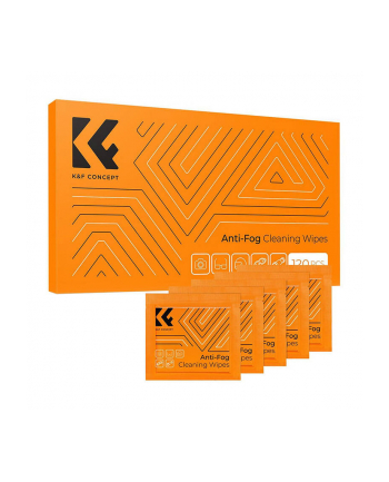 Kf Concept Kf08.036 - Nawilżane Chusteczki Do Czyszczenia, Działanie Anti-Fog, 120 Sztuk