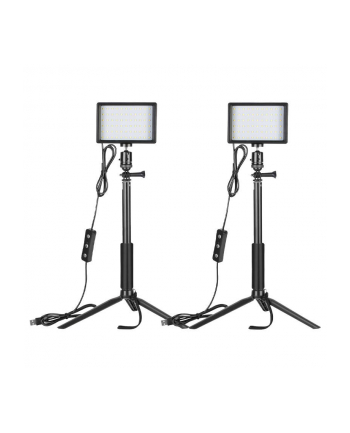 Neewer Zestaw lamp Led ZC-10S dwie lampy Led filtry statywy (6976831830212)
