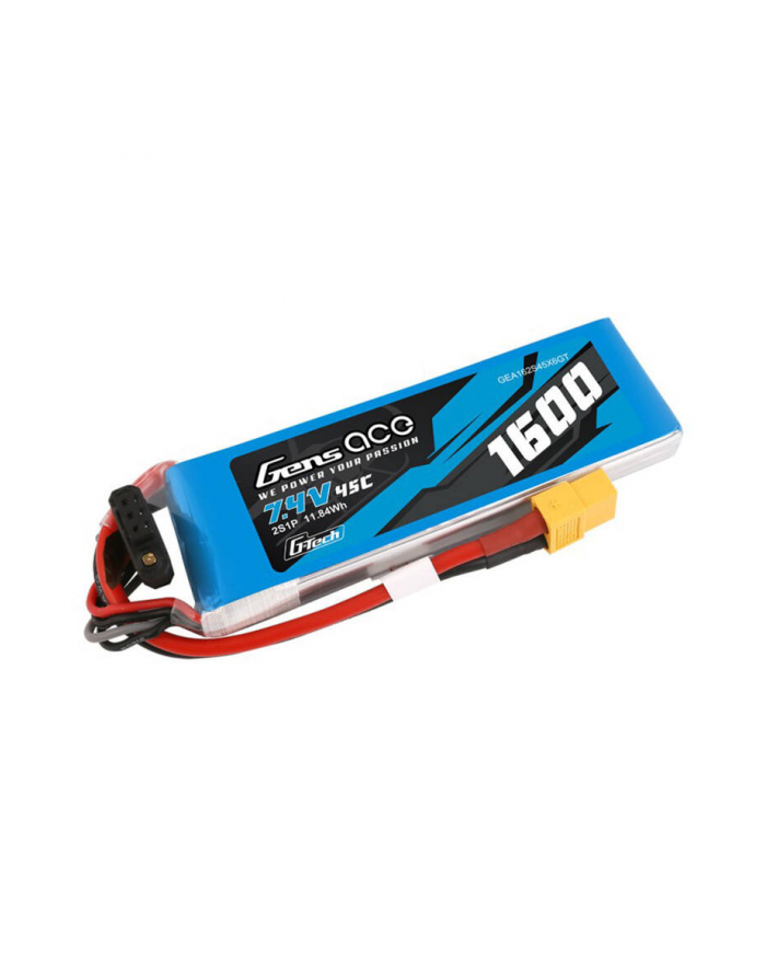 Gens Ace Akumulator Gensace G Tech Lipo 1600Mah 7.4V 45C 2S1P Z Konektorem Xt60 Plug główny