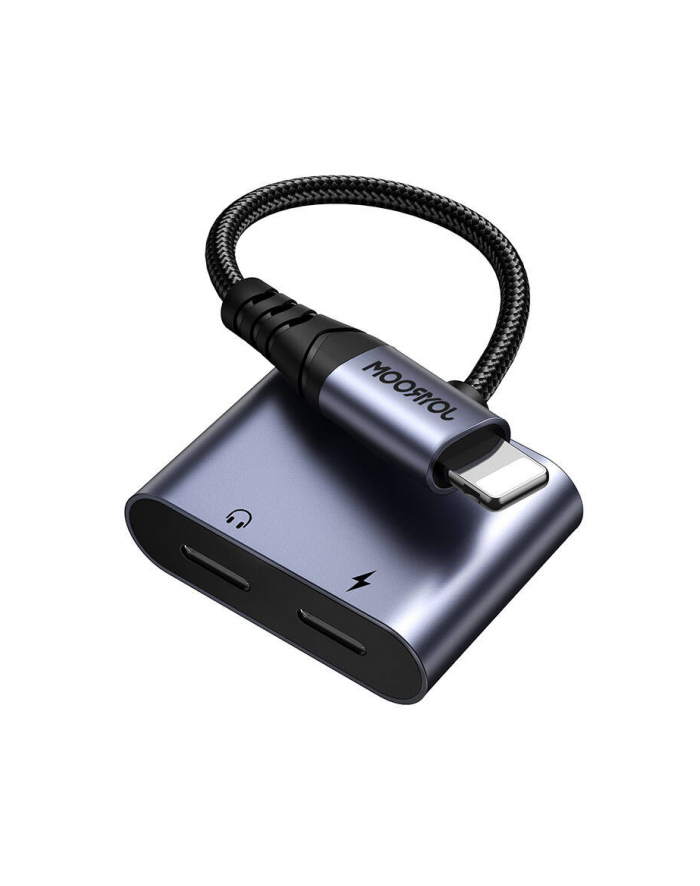 Joyroom Adapter audio 2w1 SY-L02 lightning do 2x lightning (czarny) (SYL02) główny