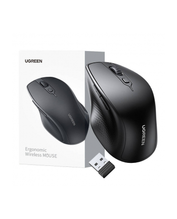 Ugreen myszka komputerowa bezprzewodowa ergonomiczna czarna (MU101)