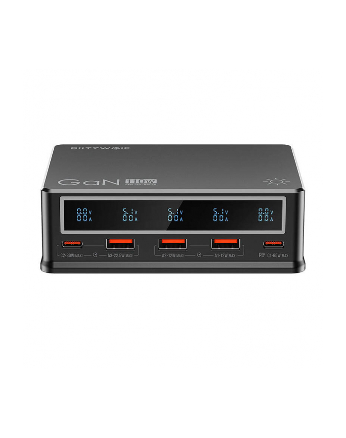 Blitzwolf Ładowarka sieciowa BW-i9 110W PD 3xUSB-A 2xUSB-C czarna główny
