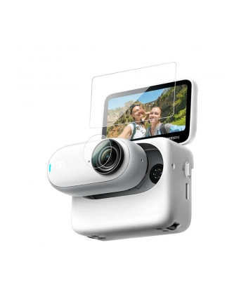 Zestaw Szkło Ochrona Osłona na Obiektyw + Osłona na Ekran LCD + Action Pod do Insta360 GO3 / Go 3 / Telesin / IS-FLM-001/